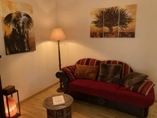 Working room for Bach Flower remedies consultations at the gîte Le Benouchon